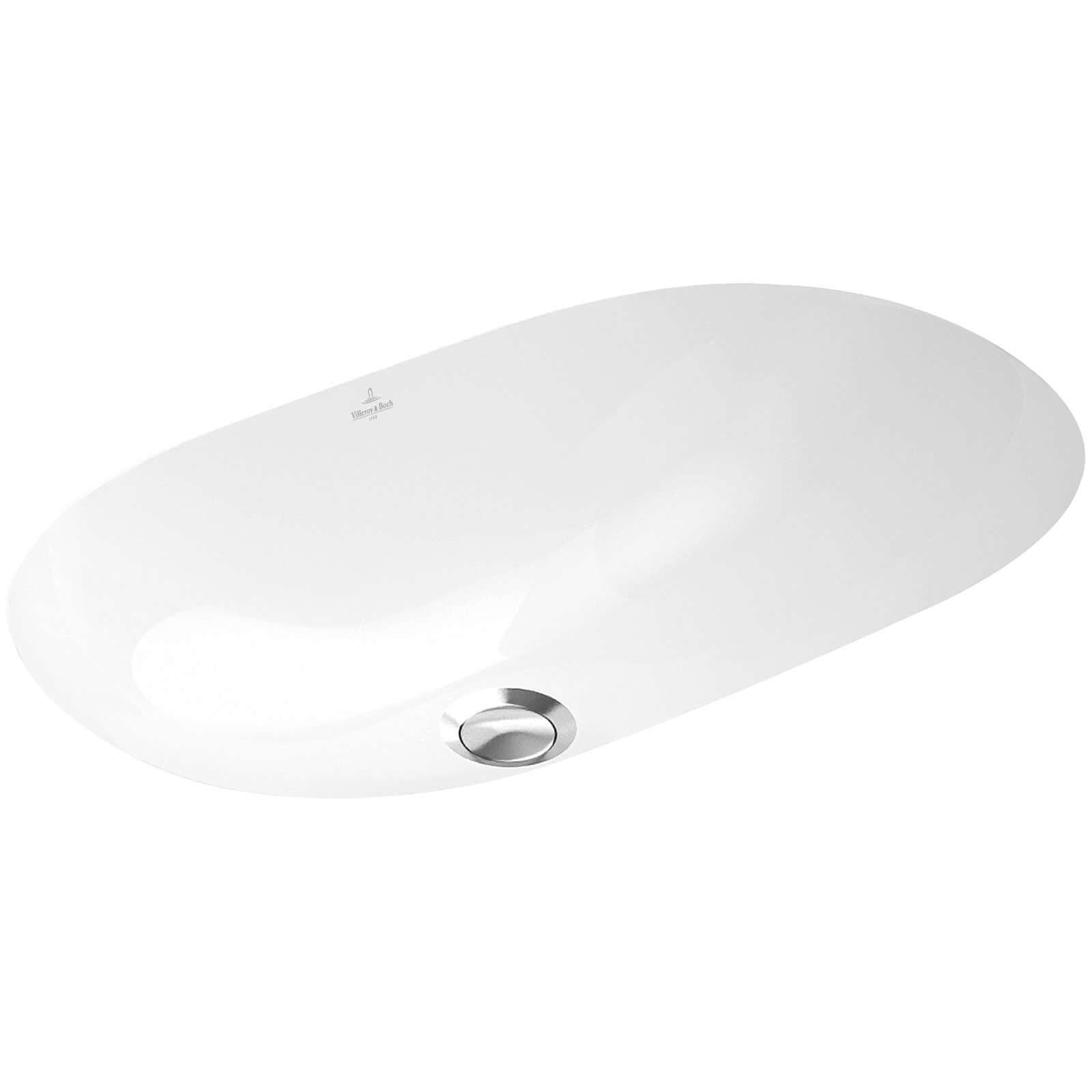 Villeroy & Boch O.novo 580x370 White Alpin 1TH Undercounter Wash Basin with Overflow
