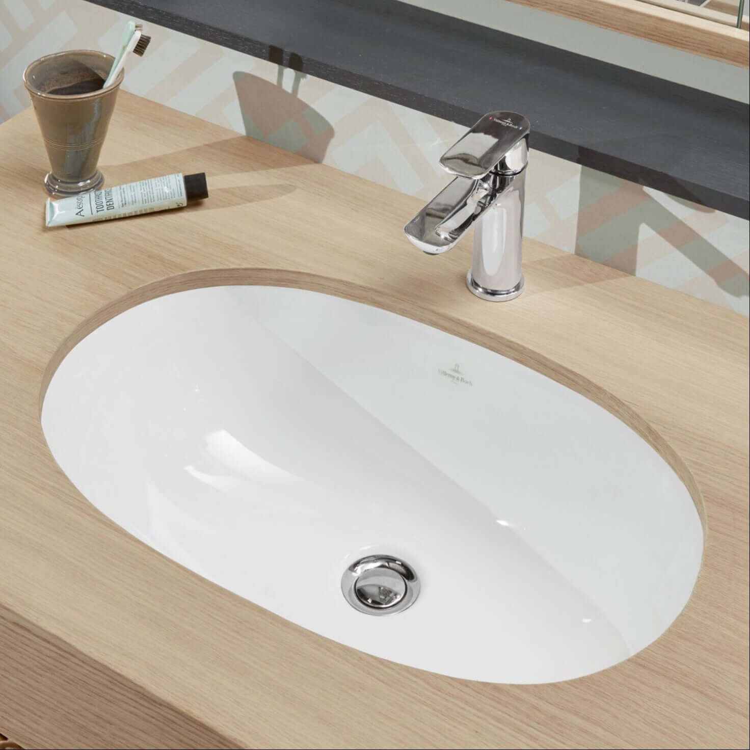 Villeroy & Boch O.novo 650x400 White Alpin 1TH Undercounter Wash Basin with Overflow