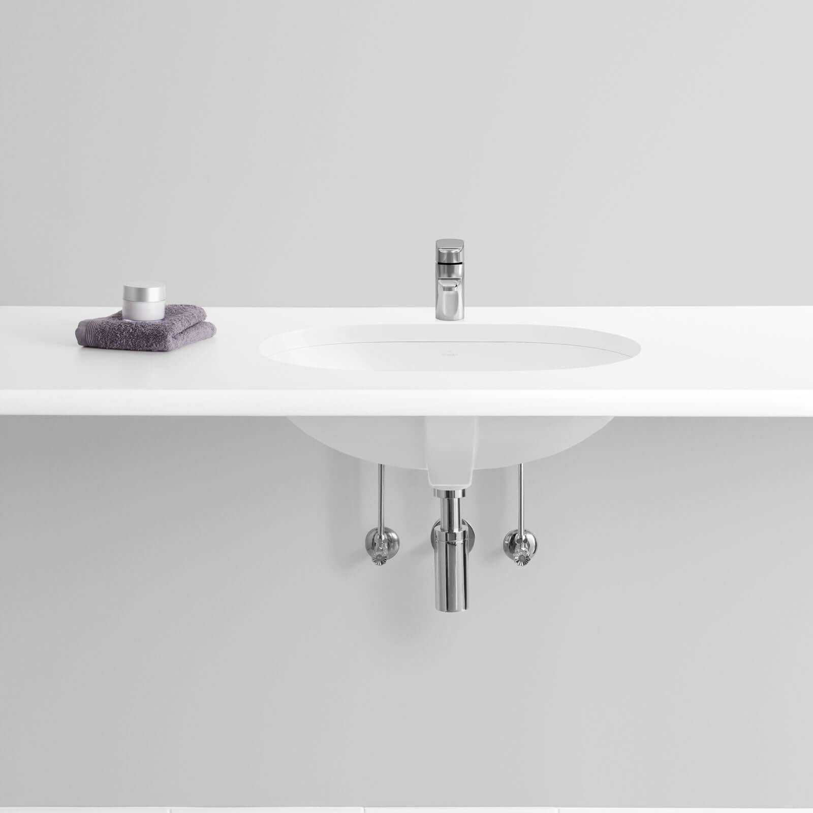 Villeroy & Boch O.novo 650x400 White Alpin 1TH Undercounter Wash Basin with Overflow