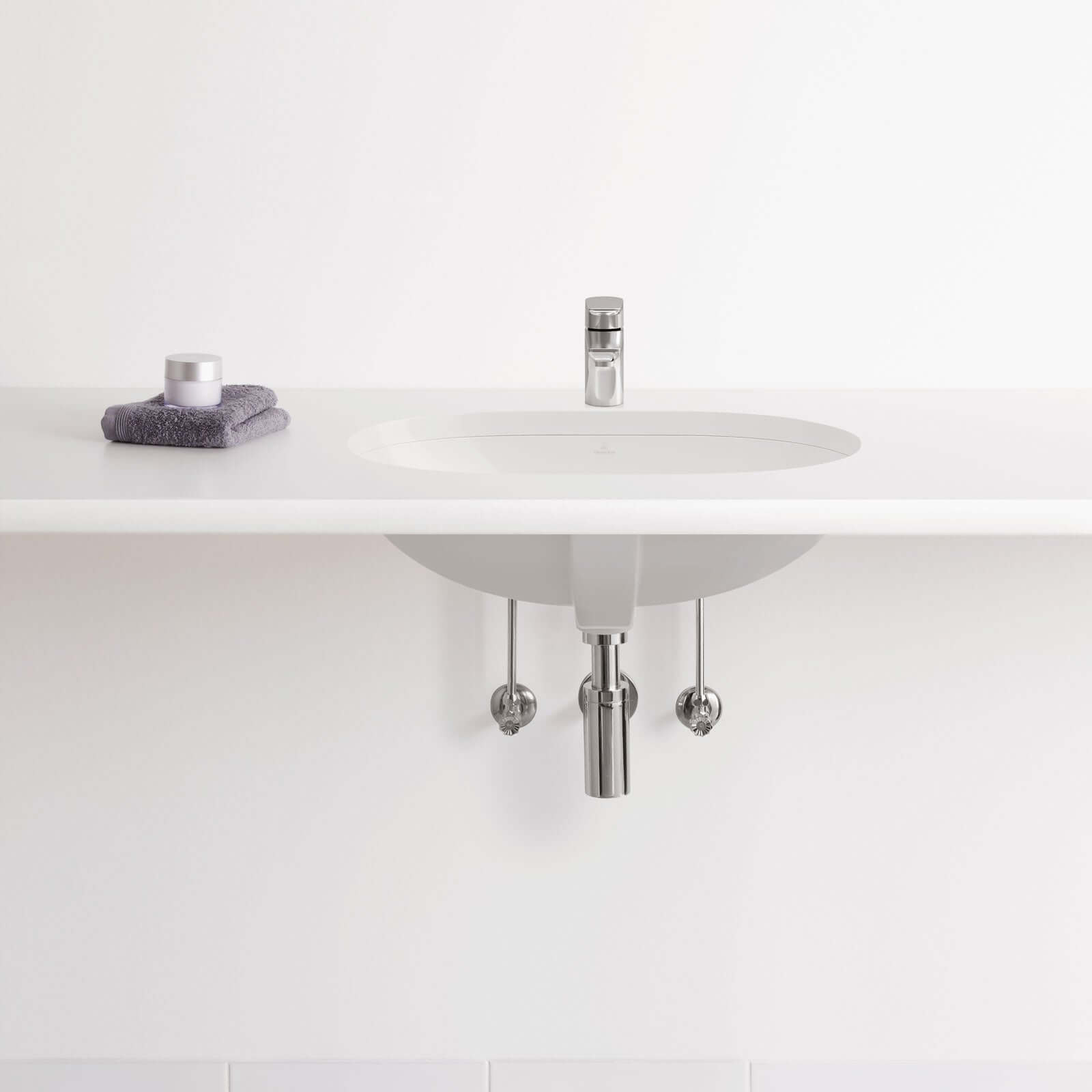 Villeroy & Boch O.novo 650x400 White Alpin 1TH Undercounter Wash Basin with Overflow