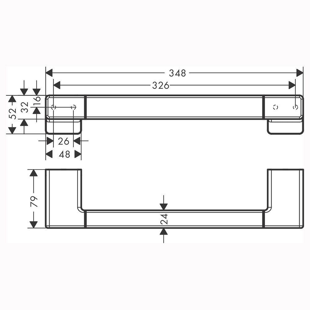 Hansgrohe AddStoris Q Modern Design Bath Grab Bar