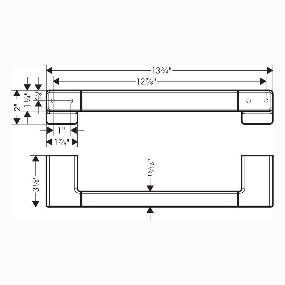 Hansgrohe AddStoris Q Modern Design Bath Grab Bar