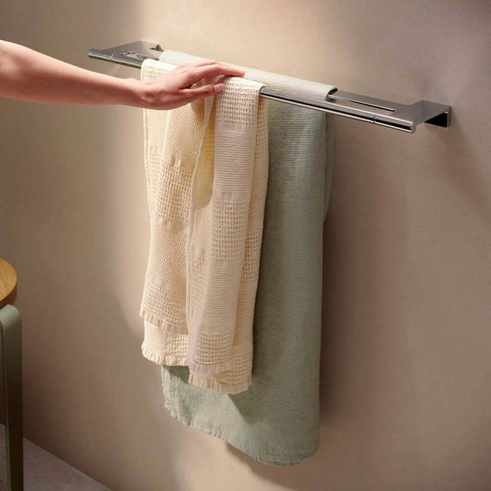 Hansgrohe Addstoris S Chrome Double Bath Towel Rail 41763000