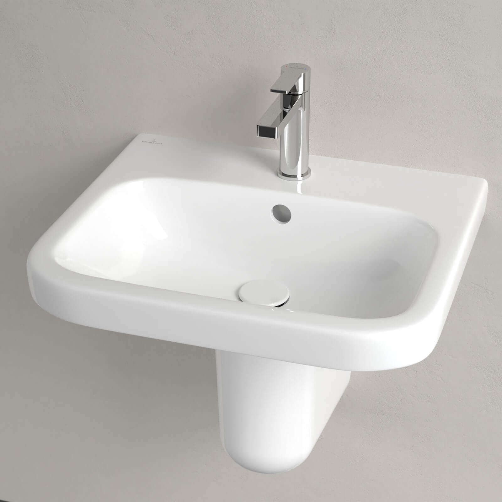 Villeroy & Boch Architectura 550X470 White Alpin 1 Tap Hole Wall Hung Wash Basin