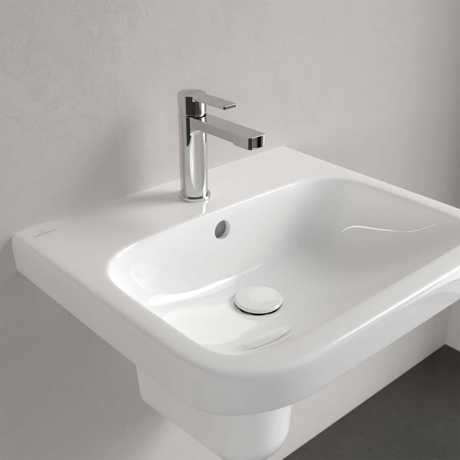 Villeroy & Boch Architectura 550X470 White Alpin 1 Tap Hole Wall Hung Wash Basin