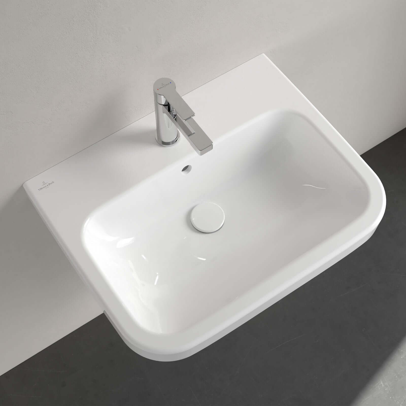 Villeroy & Boch Architectura 600X470 White Alpin 1 Tap Hole Wall Hung Basin