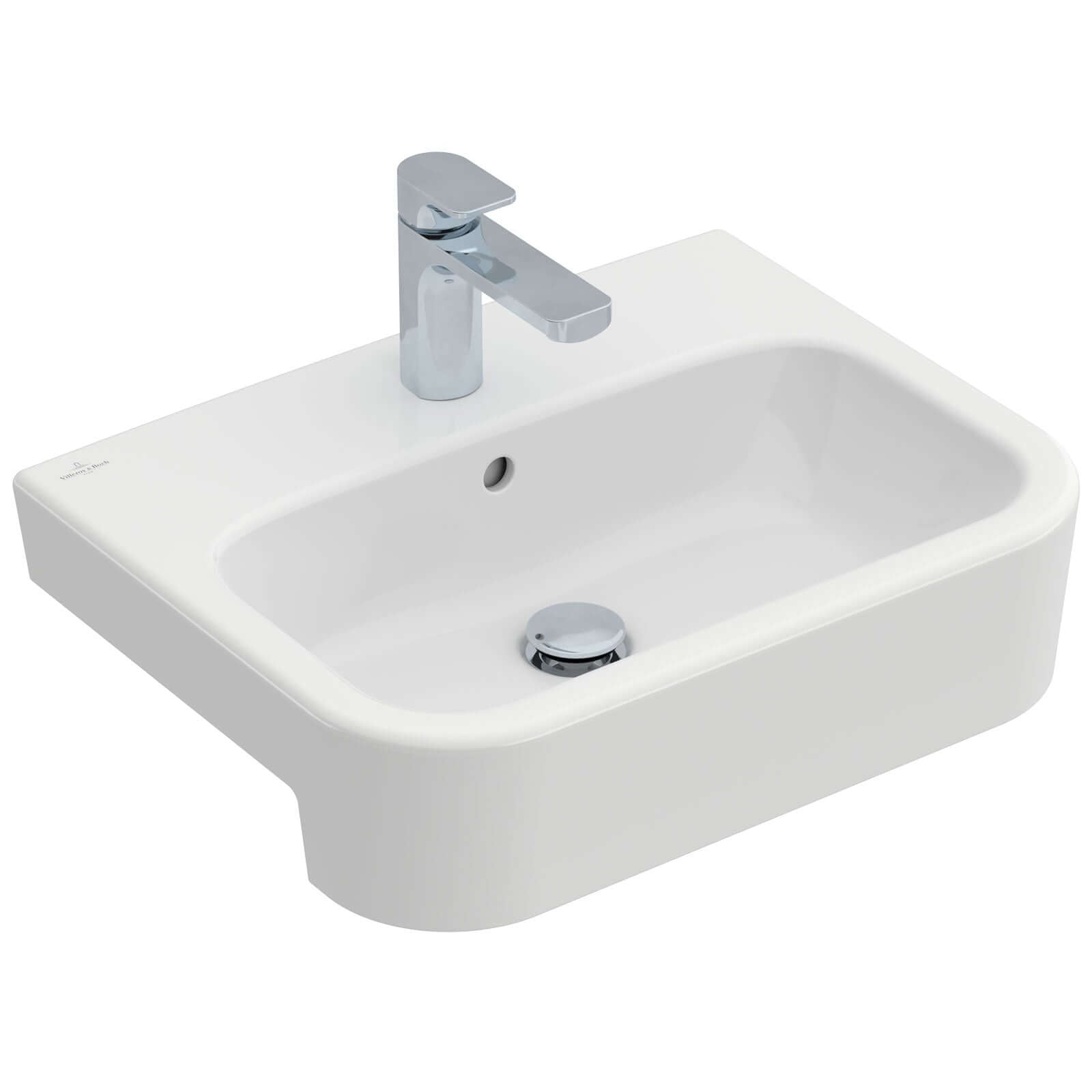 Villeroy & Boch Architectura 550X430 White Alpin 1TH Semi-Recessed Basin