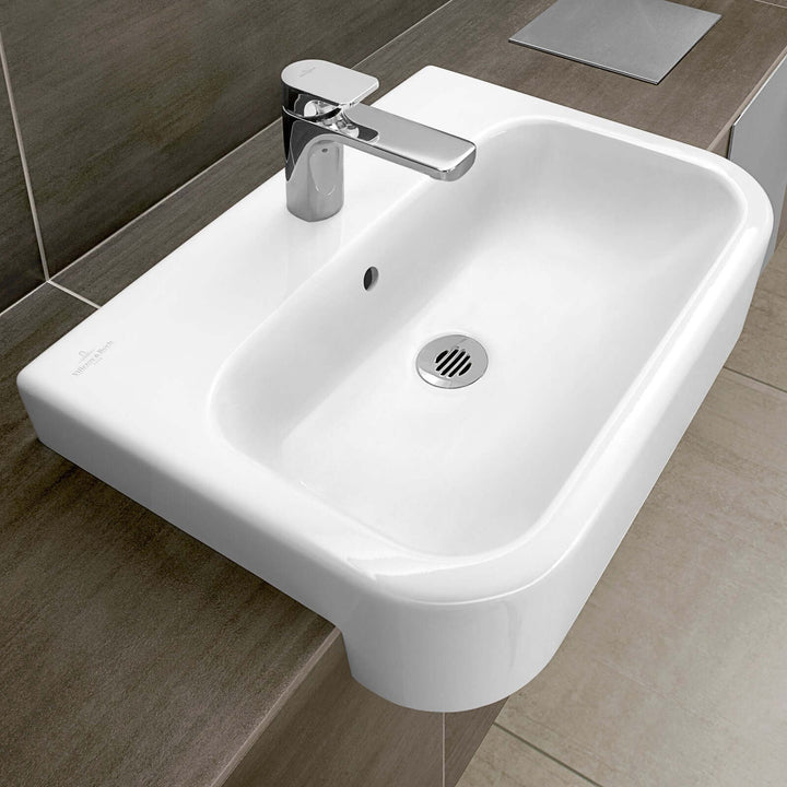 Villeroy & Boch Architectura 550X430 White Alpin 1TH Semi-Recessed Basin