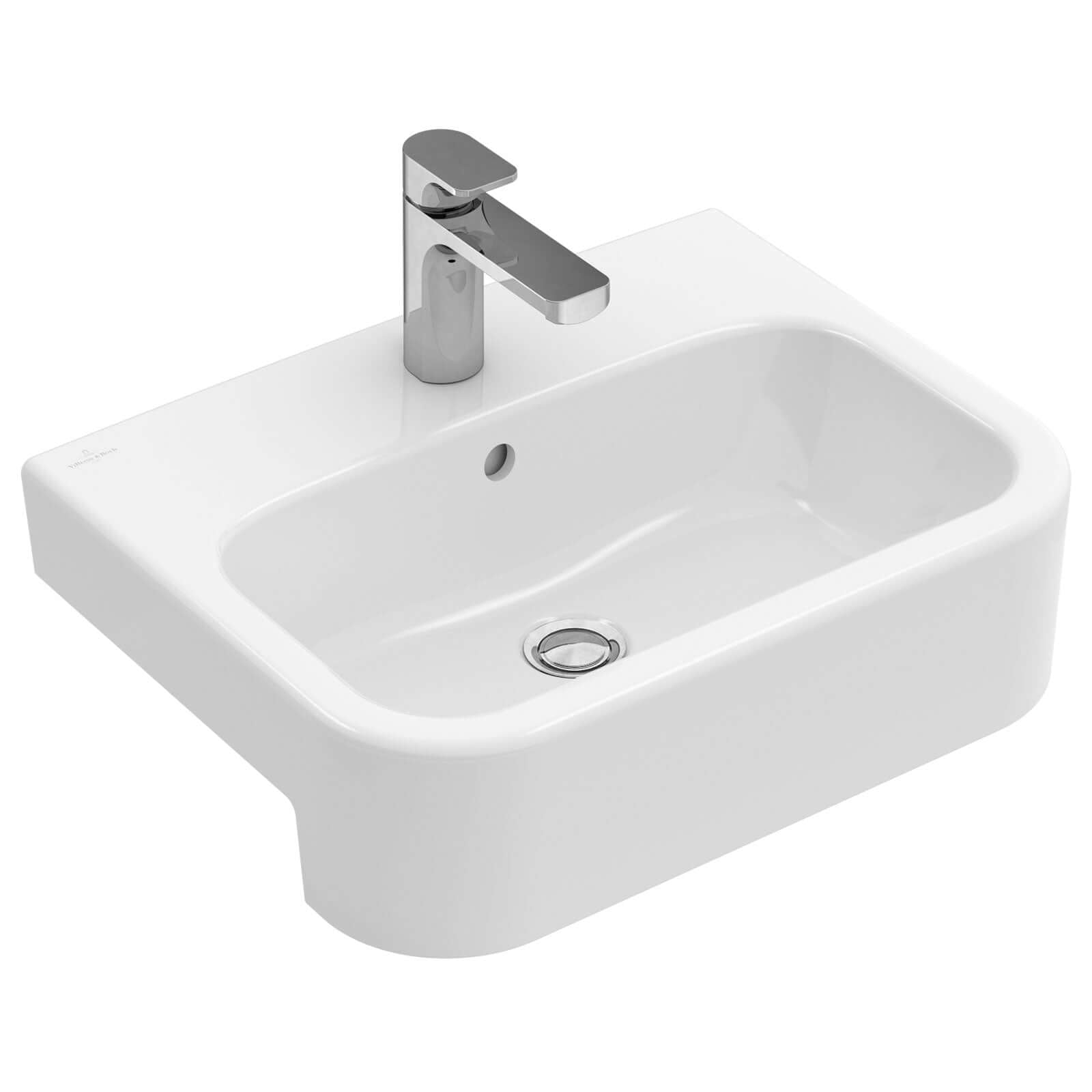 Villeroy & Boch Architectura 550X430 White Alpin 1TH Semi-Recessed Basin