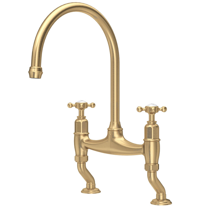 Perrin & Rowe Ionian Kitchen Sink Bridge Mixer Tap - Classic Designer Tap Collection