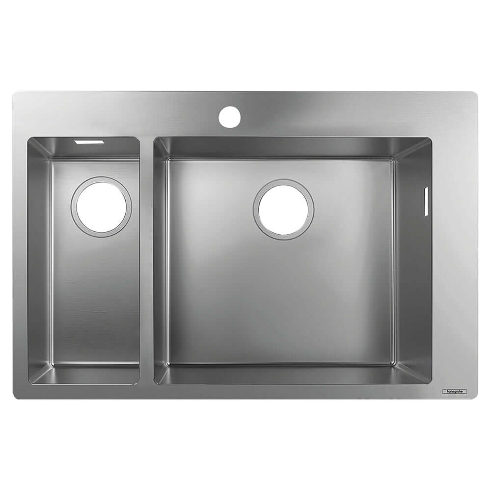 Hansgrohe S711-F655 1.5 Bowl Stainless Steel Kitchen Sink 43309800