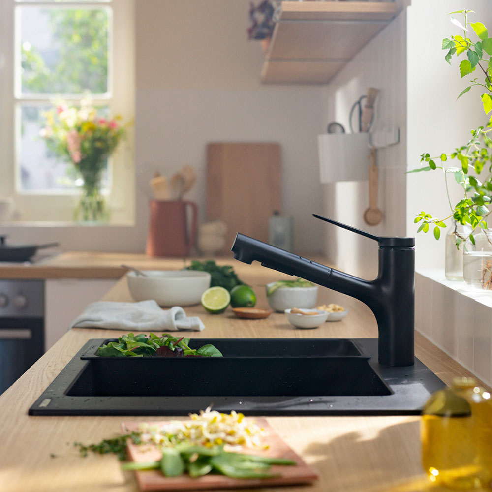 Hansgrohe S510-F450 1.0 Bowl Granite Kitchen Sink