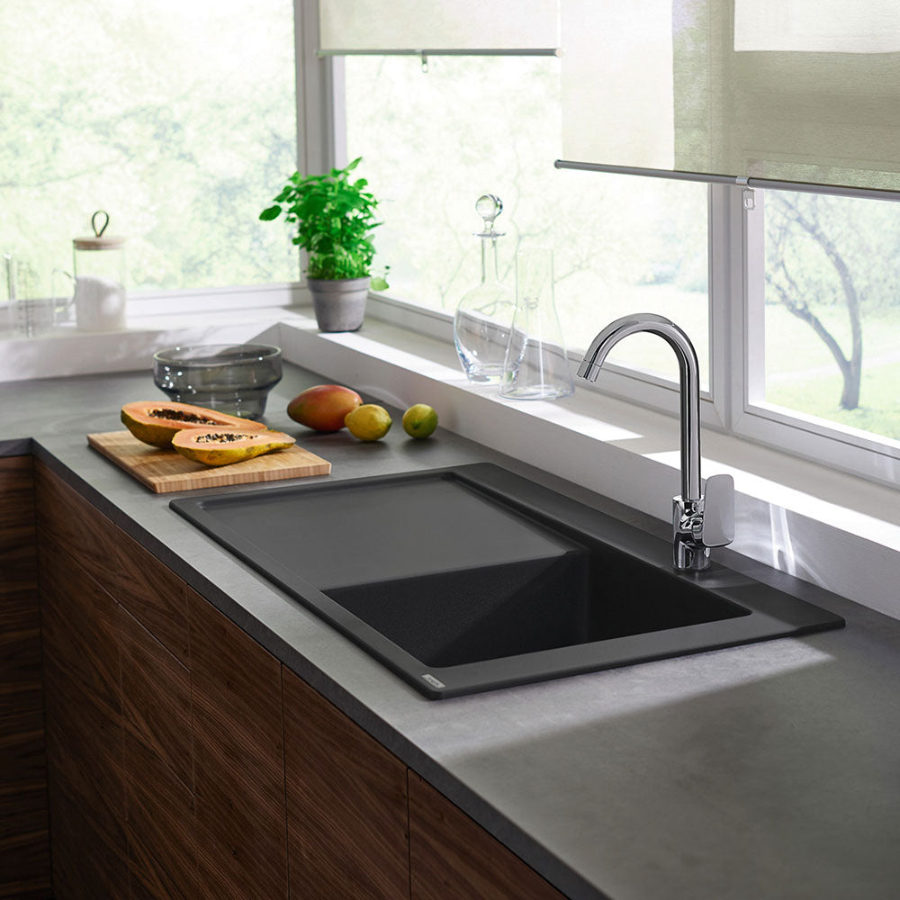 Hansgrohe S514-F450 1.0 Bowl Granite Kitchen Sink with Drainer