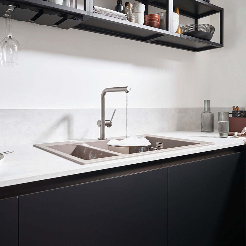 Hansgrohe S510-F635 1.5 Bowl Built-in Kitchen Sink 180/450