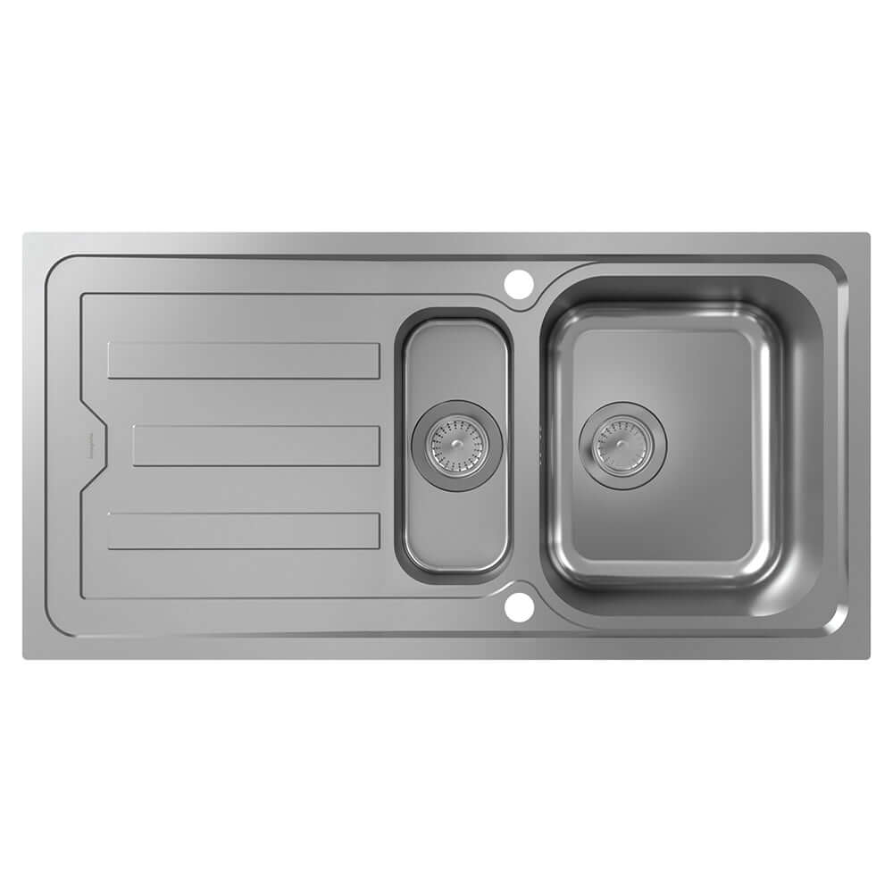 Hansgrohe S440-F517 100 1.5 Bowl Stainless Steel Kitchen Sink With Drainer 43370800