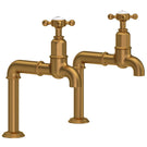 perrin--rowe-mayan-cross-handle-satin-brass-bibcock-kitchen-sink-taps-4338sb-