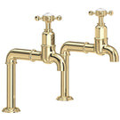 perrin--rowe-mayan-cross-handle-satin-brass-bibcock-kitchen-sink-taps-4338sb-