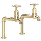 perrin--rowe-mayan-cross-handle-satin-brass-bibcock-kitchen-sink-taps-4338sb-