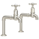 perrin--rowe-mayan-cross-handle-satin-brass-bibcock-kitchen-sink-taps-4338sb-