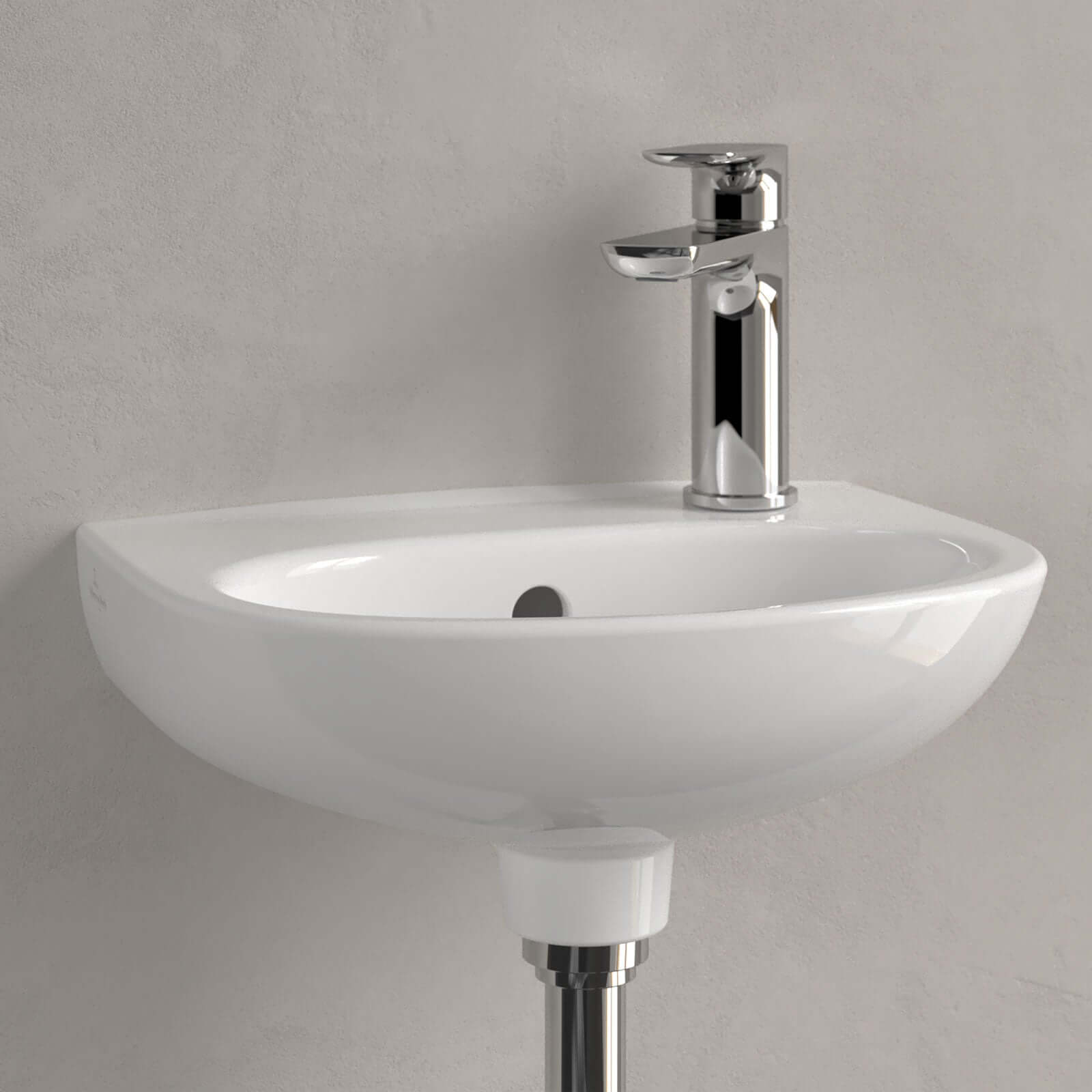 Villeroy & Boch O.novo 360x275 White Alpin 1TH Wall Hung RH Handwash Basin with Overflow