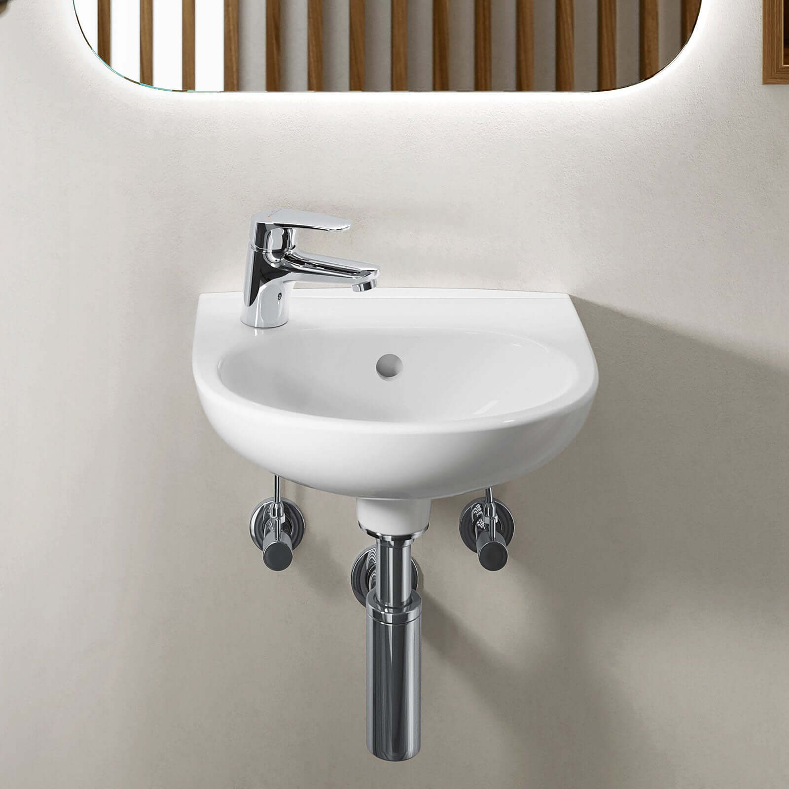 Villeroy & Boch O.novo 360x275 White Alpin 1TH Wall Hung RH Handwash Basin with Overflow