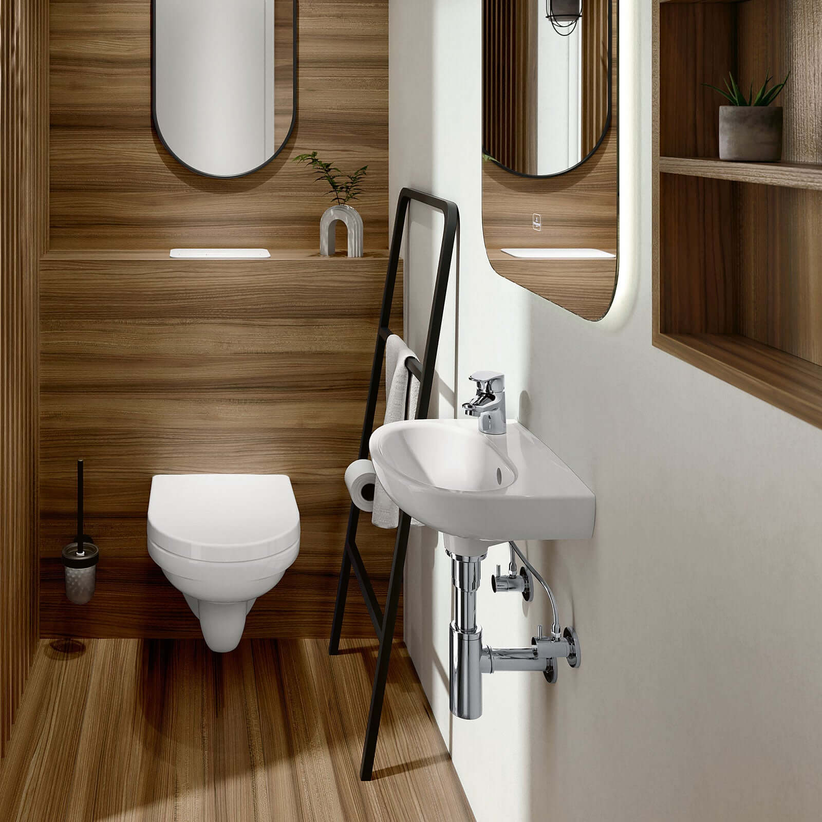 Villeroy & Boch O.novo 360x275 White Alpin 1TH Wall Hung RH Handwash Basin with Overflow