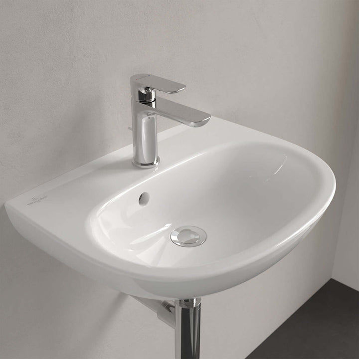 Villeroy & Boch O.novo 500x380 White Alpin 1TH Lite Wall Hung Handwash Basin with Overflow