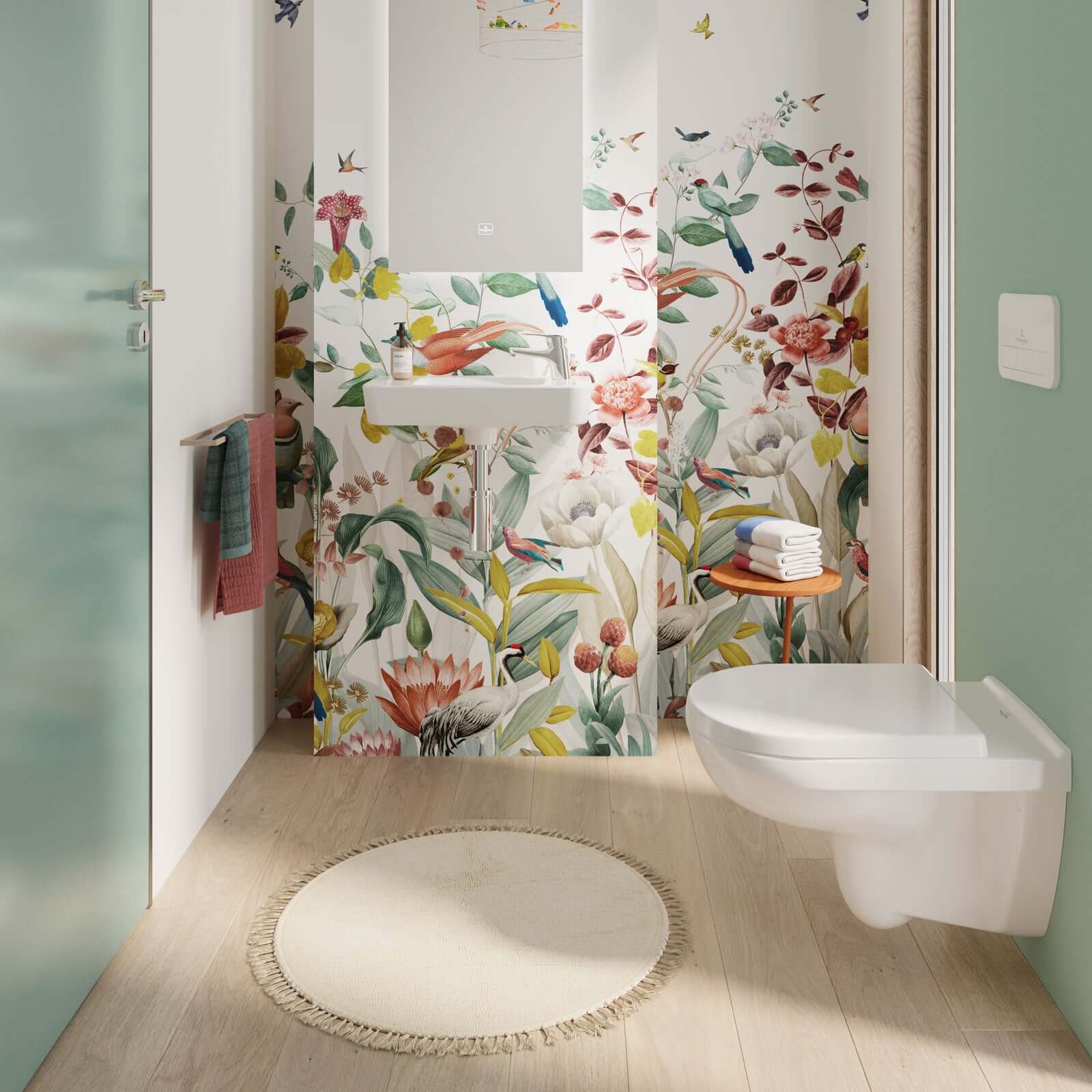 Villeroy & Boch O.novo 500x250 White Alpin Compact Wall Hung RH Handwash Basin with Overflow