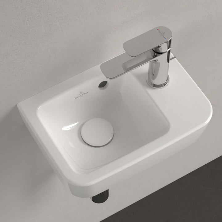 Villeroy & Boch O.novo 360x250 White Alpin Compact Wall Hung Handwash Basin Basin with Overflow