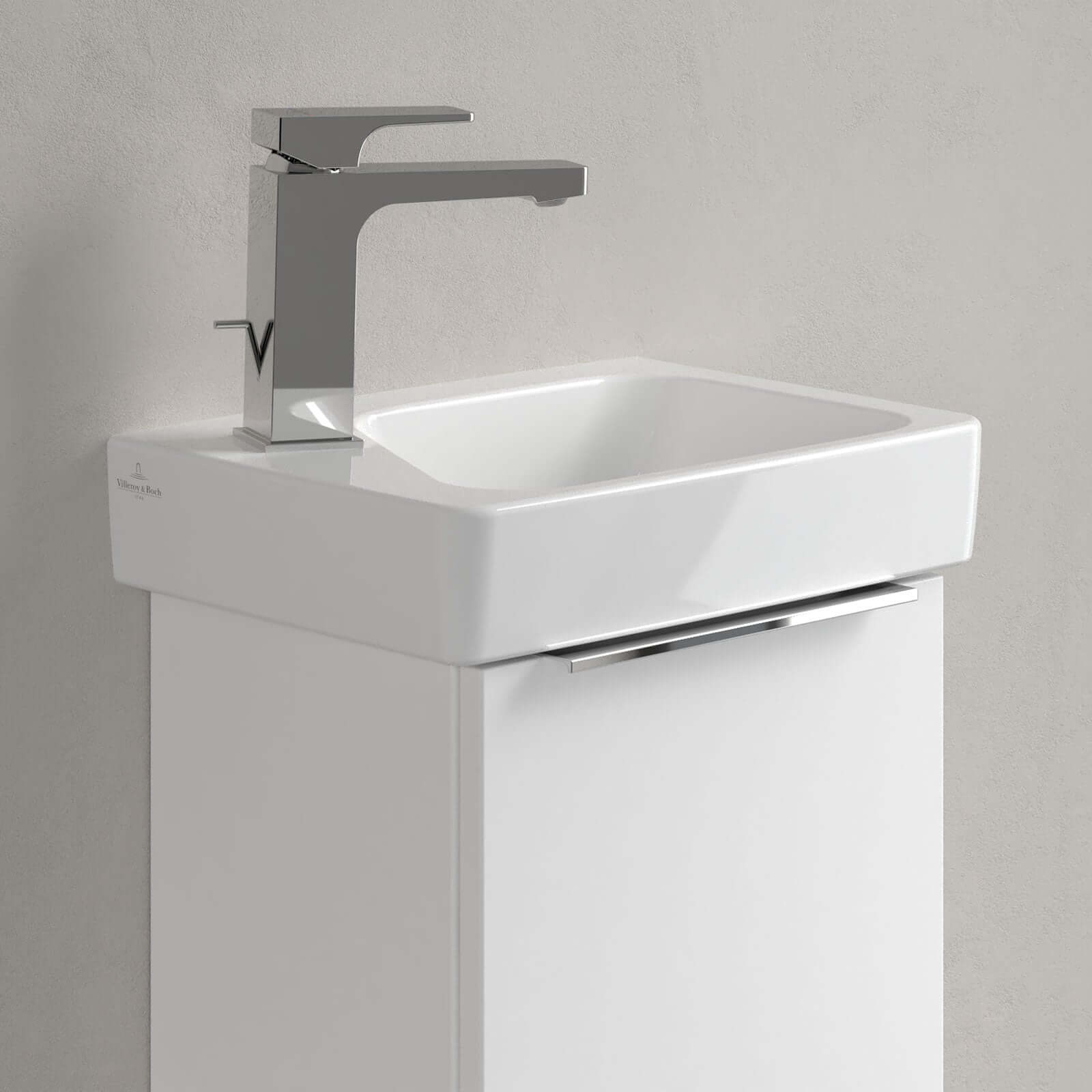 Villeroy & Boch Architectura 360X260 White Alpin 1 Left Hand Tap Hole Rectangle Wall Hung Wash Basin