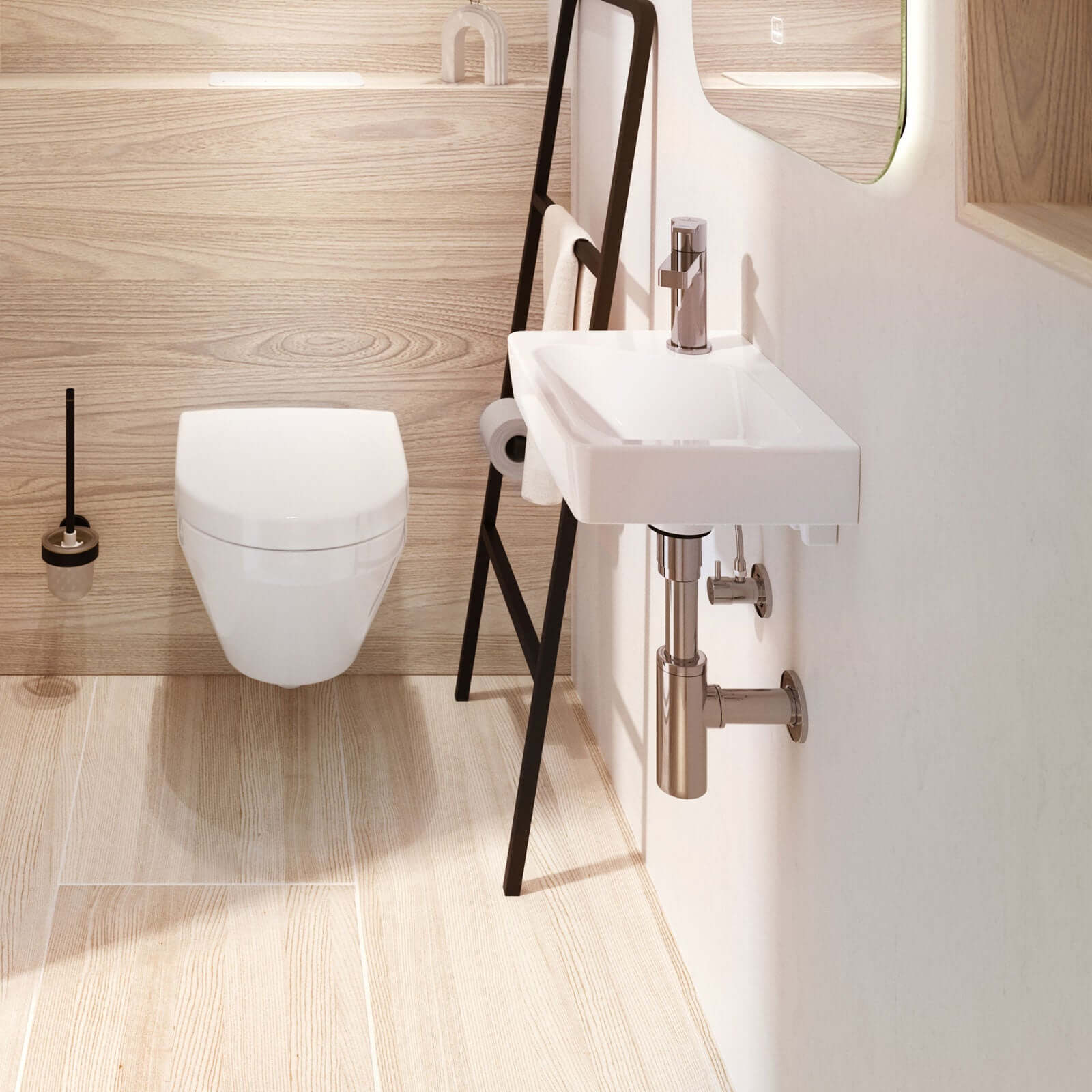 Villeroy & Boch Architectura 360X260 White Alpin 1 Left Hand Tap Hole Rectangle Wall Hung Wash Basin