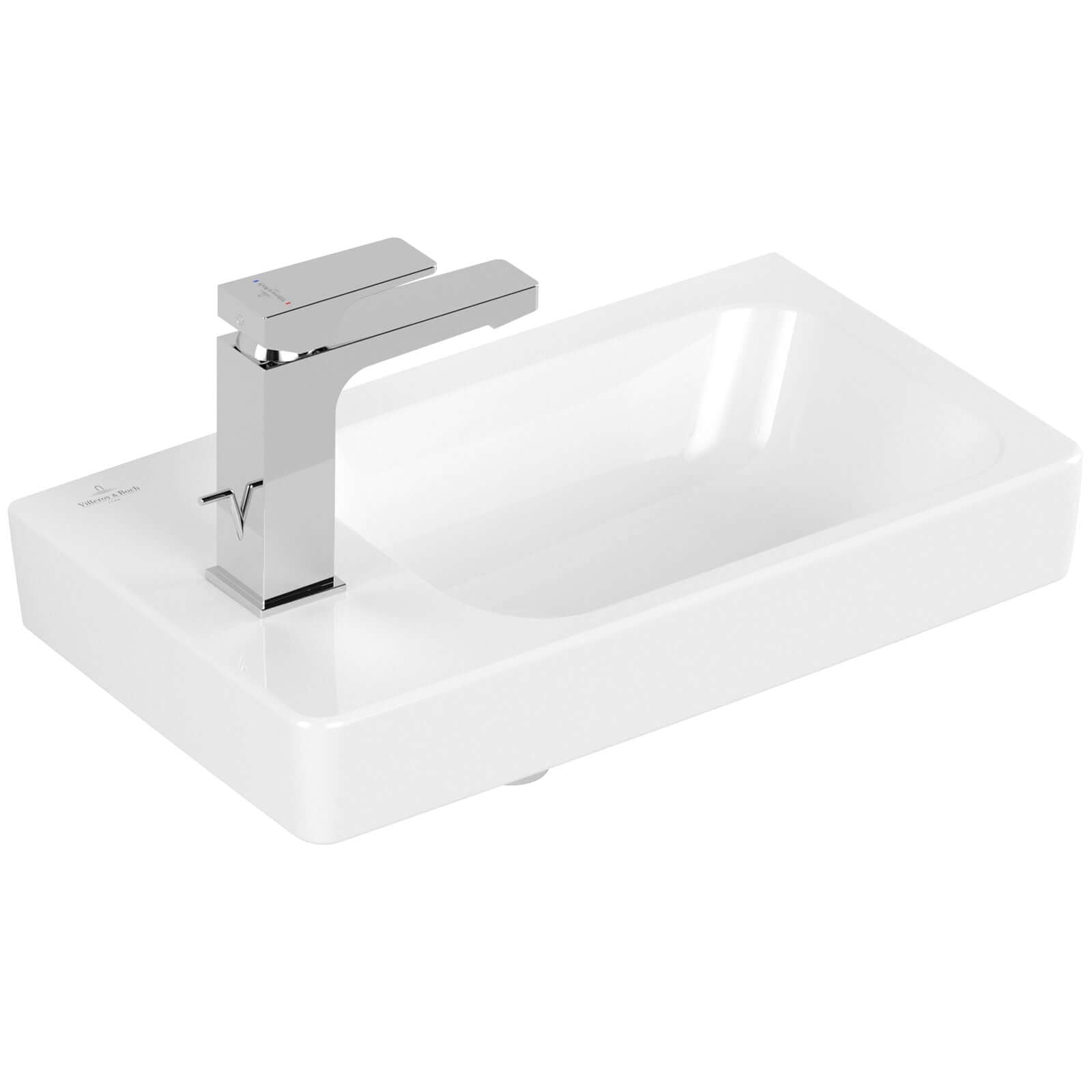 Villeroy & Boch Architectura 480X275 White Alpin Left Hand 1TH Rectangle Wall Hung Wash Basin