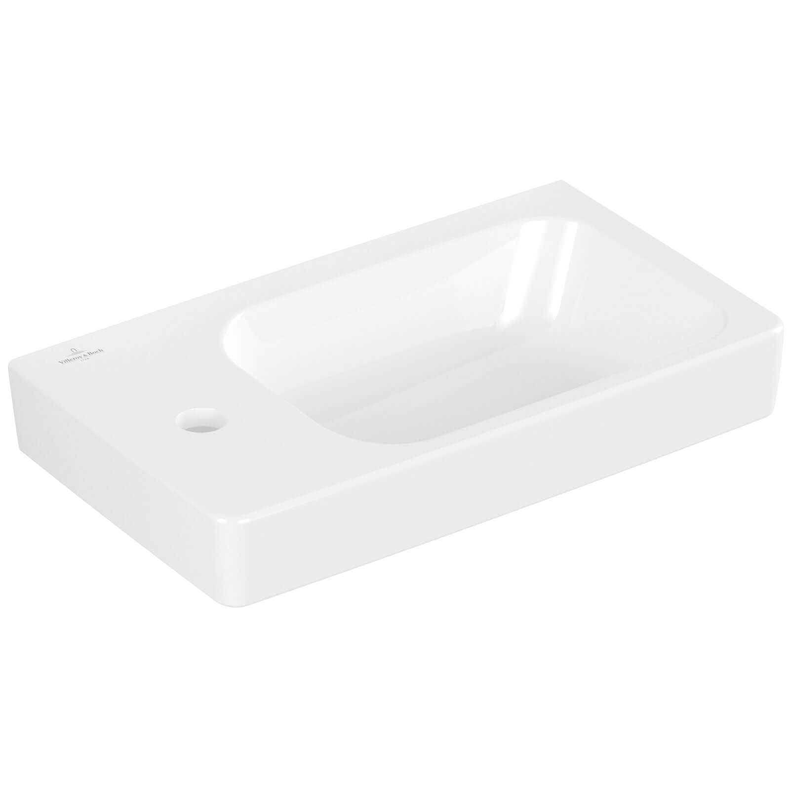 Villeroy & Boch Architectura 480X275 White Alpin Left Hand 1TH Rectangle Wall Hung Wash Basin