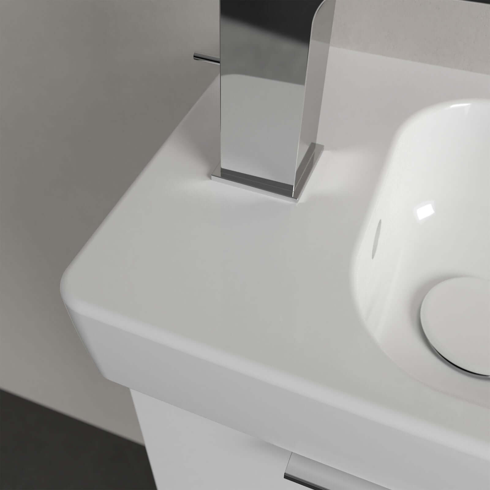 Villeroy & Boch Architectura 480X275 White Alpin Left Hand 1TH Rectangle Wall Hung Wash Basin