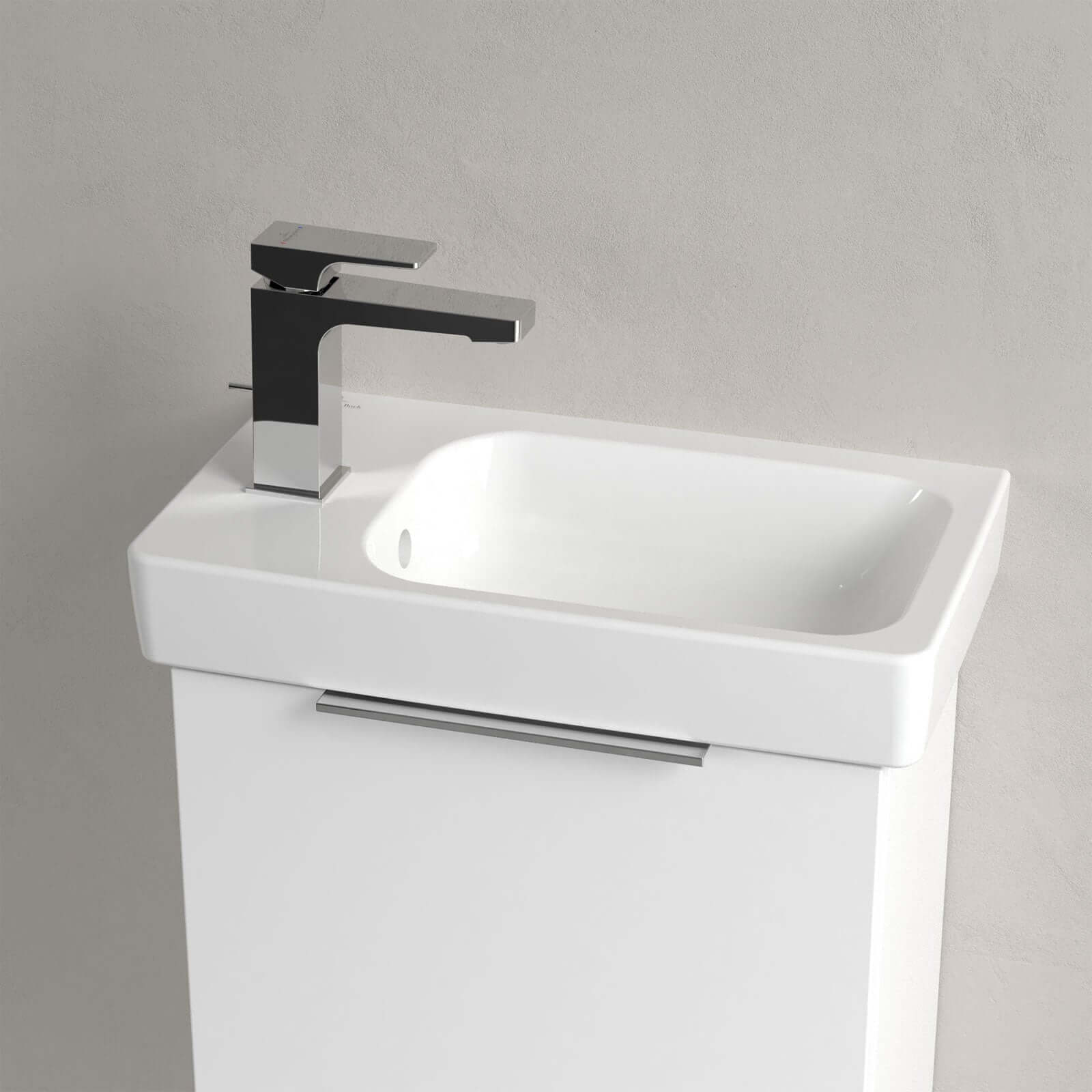 Villeroy & Boch Architectura 480X275 White Alpin Left Hand 1TH Rectangle Wall Hung Wash Basin