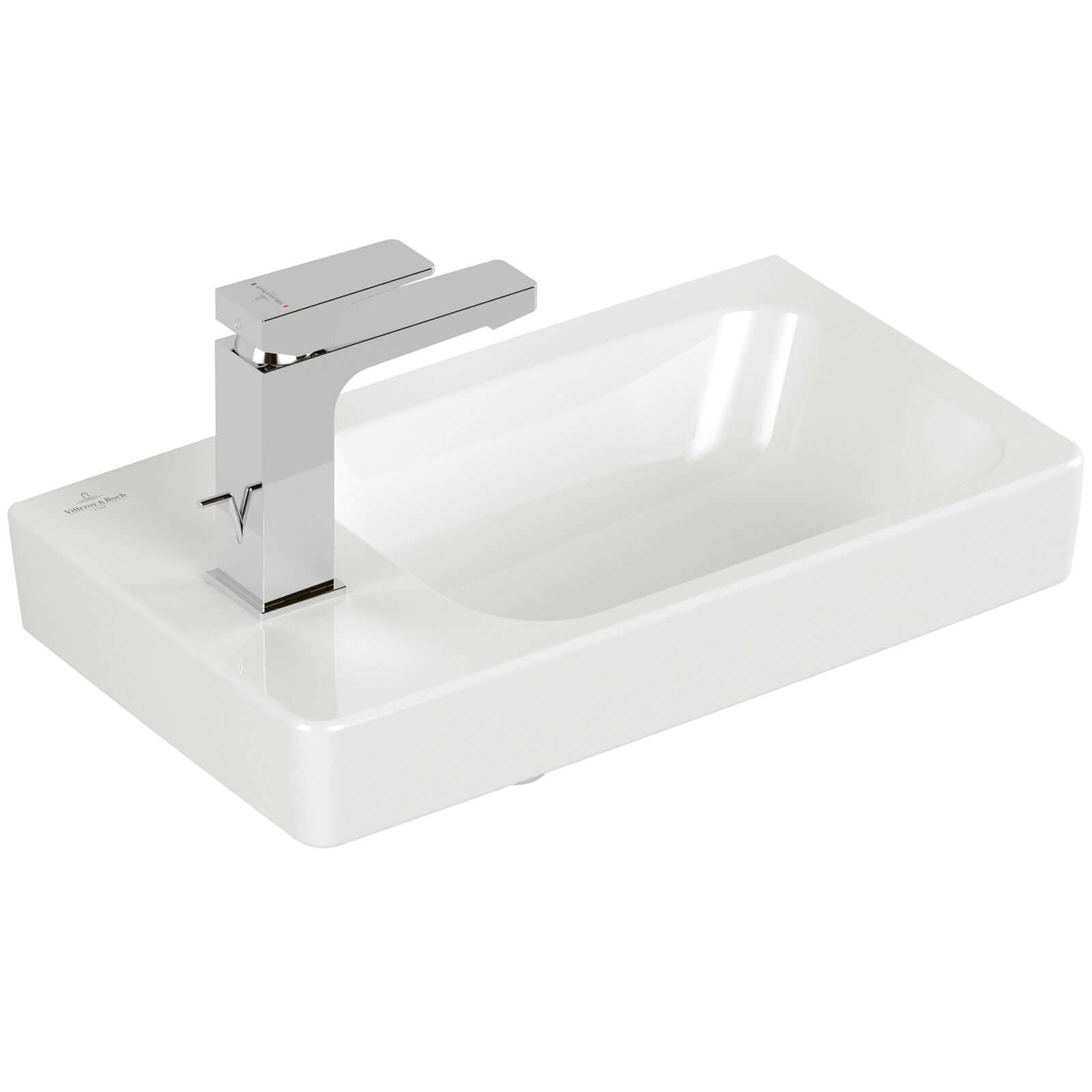Villeroy & Boch Architectura 480X275 White Alpin Left Hand 1TH Rectangle Wall Hung Wash Basin