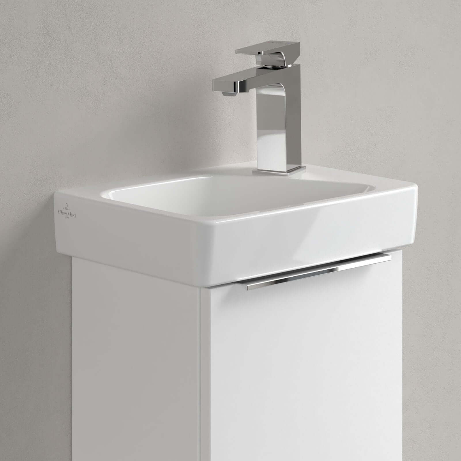 Villeroy & Boch Architectura 360X260 White Alpin 1 Right Hand Tap Hole Rectangle Wall Hung Wash Basin