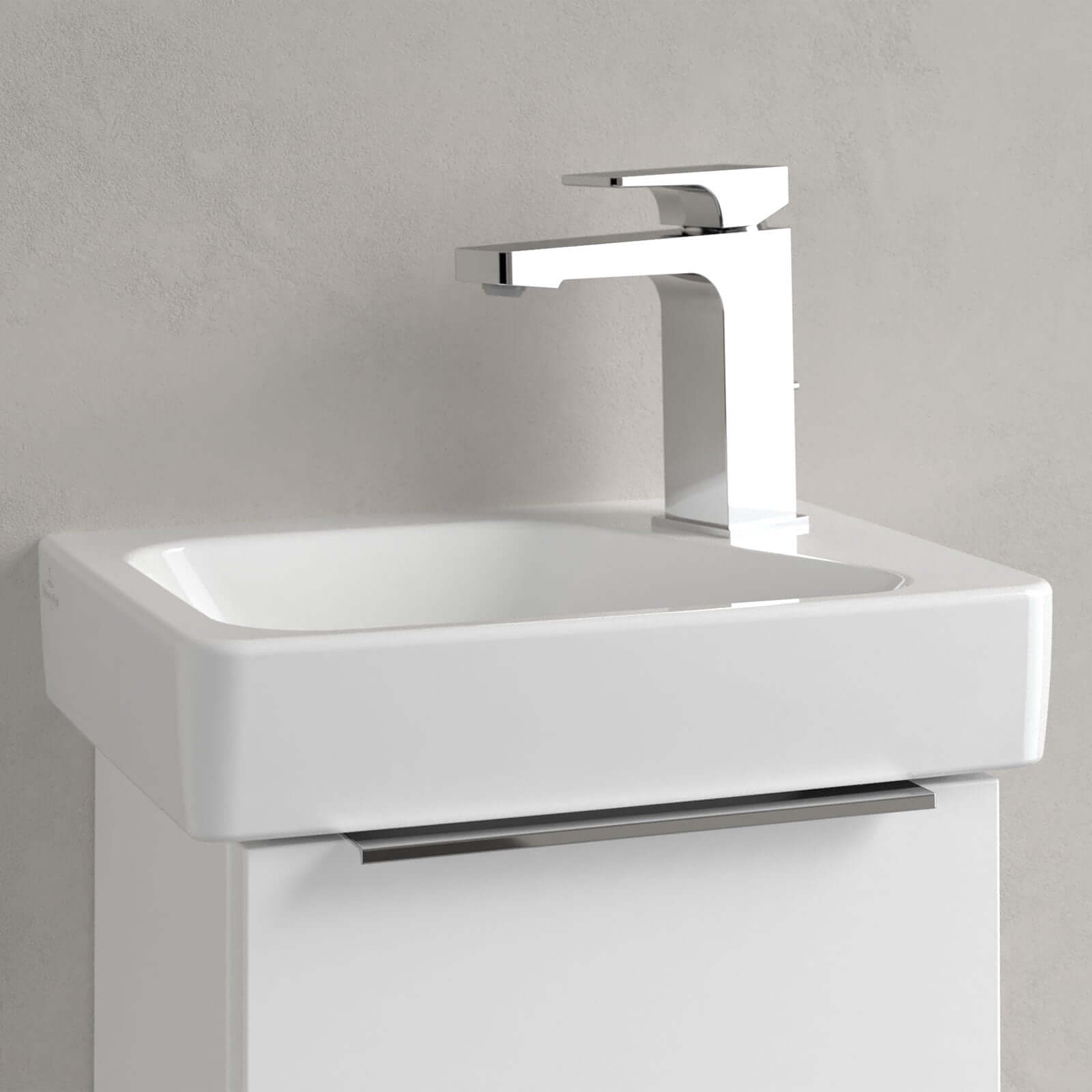Villeroy & Boch Architectura 360X260 White Alpin 1 Right Hand Tap Hole Rectangle Wall Hung Wash Basin