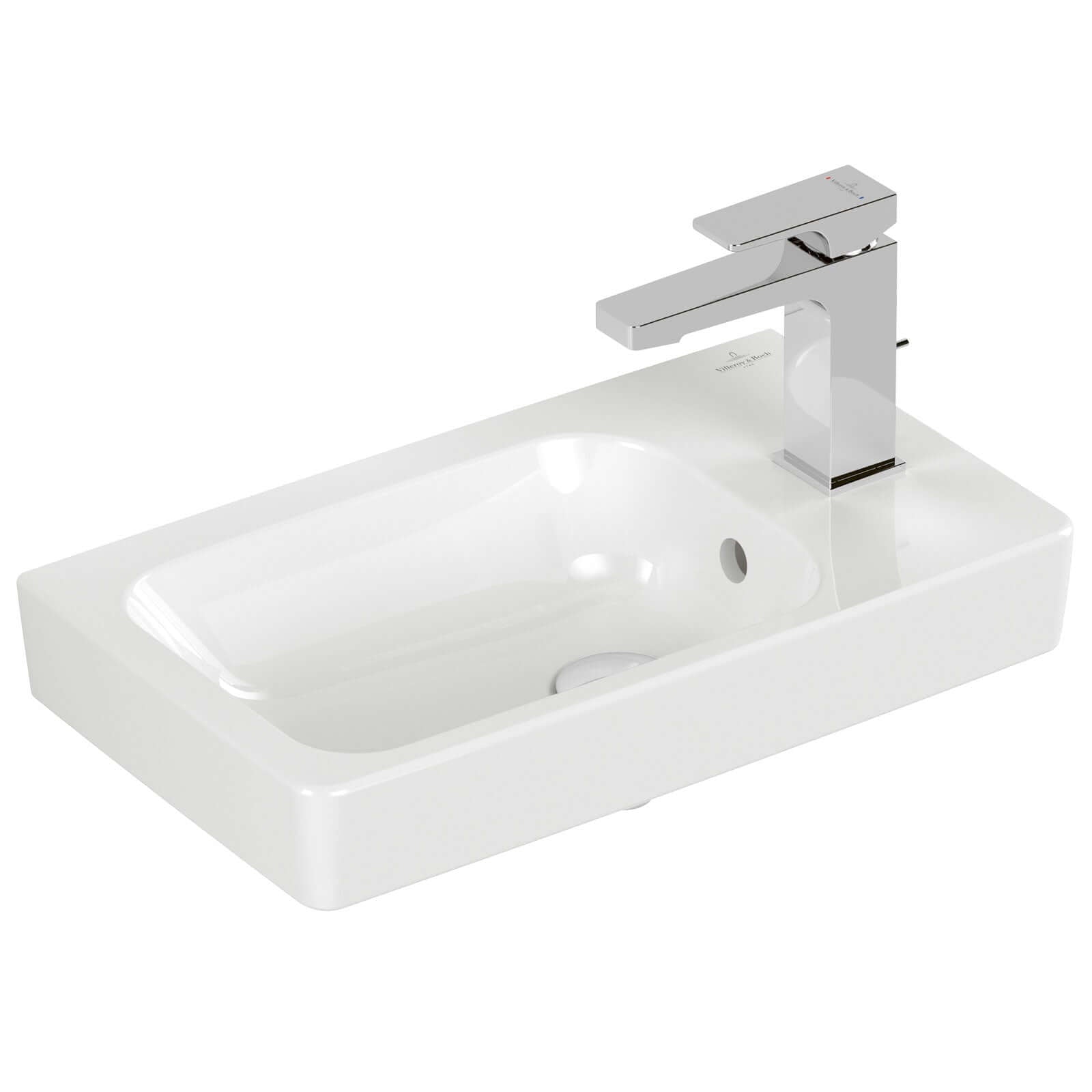 Villeroy & Boch Architectura 480X275 White Alpin Right Hand 1TH Rectangle Wall Hung Wash Basin