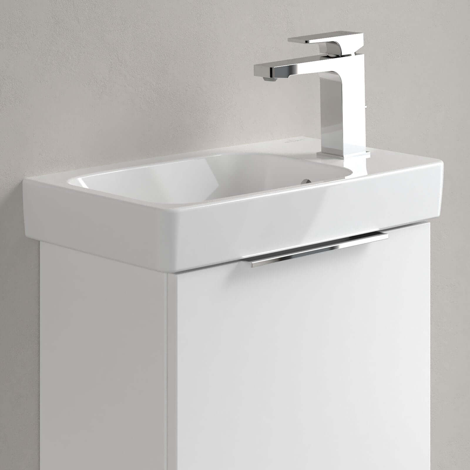 Villeroy & Boch Architectura 480X275 White Alpin Right Hand 1TH Rectangle Wall Hung Wash Basin