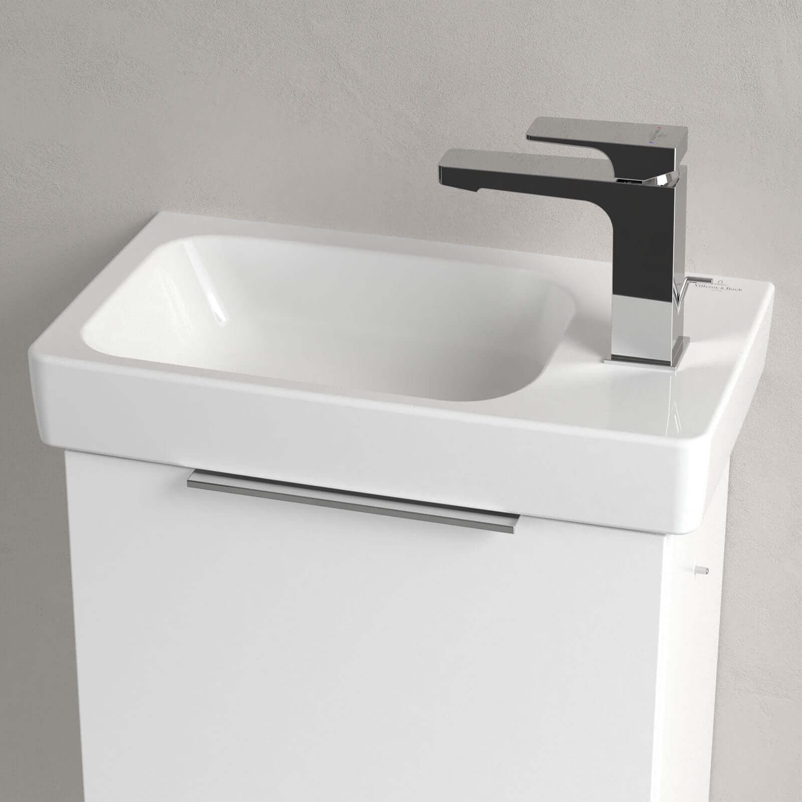 Villeroy & Boch Architectura 480X275 White Alpin Right Hand 1TH Rectangle Wall Hung Wash Basin