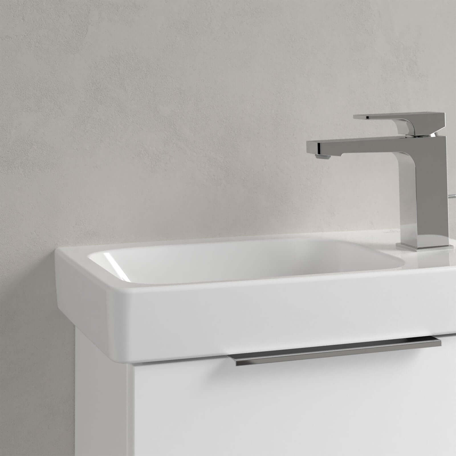Villeroy & Boch Architectura 480X275 White Alpin Right Hand 1TH Rectangle Wall Hung Wash Basin