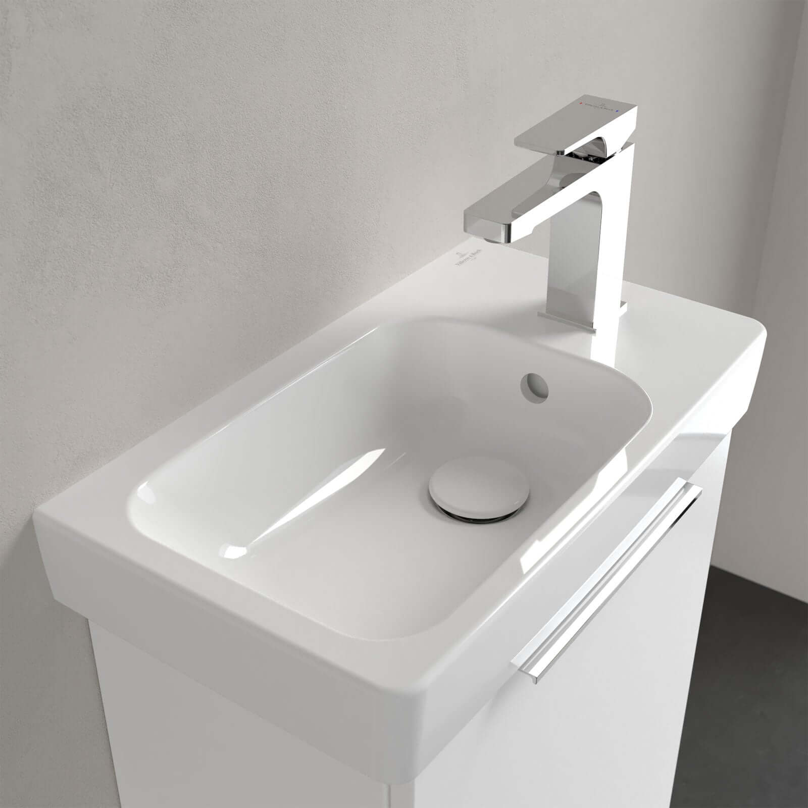 Villeroy & Boch Architectura 480X275 White Alpin Right Hand 1TH Rectangle Wall Hung Wash Basin