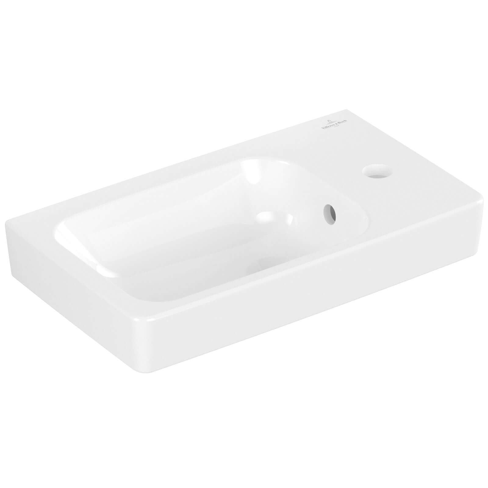 Villeroy & Boch Architectura 480X275 White Alpin Right Hand 1TH Rectangle Wall Hung Wash Basin