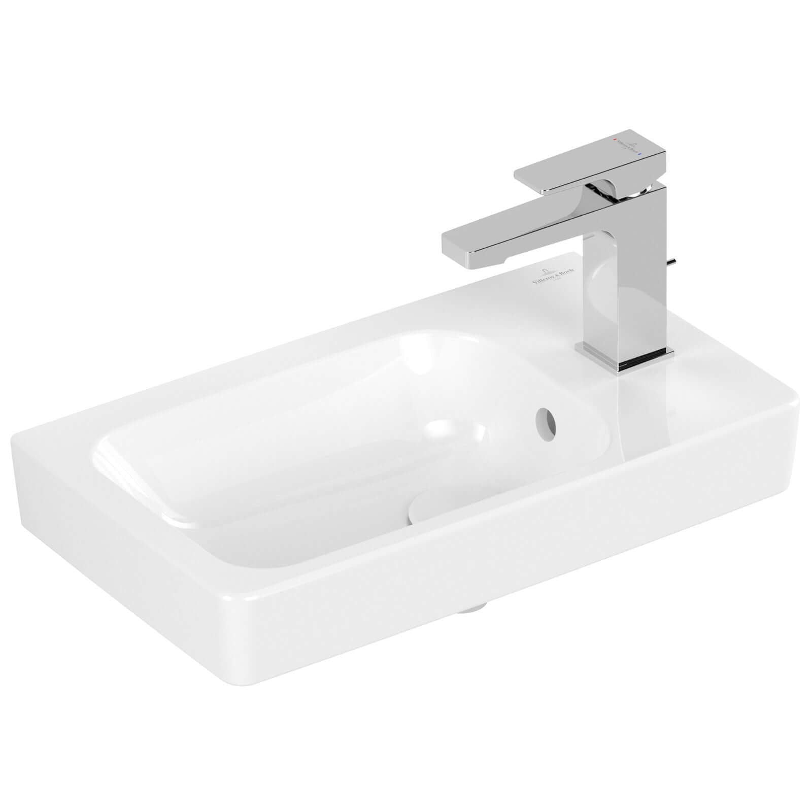 Villeroy & Boch Architectura 480X275 White Alpin Right Hand 1TH Rectangle Wall Hung Wash Basin