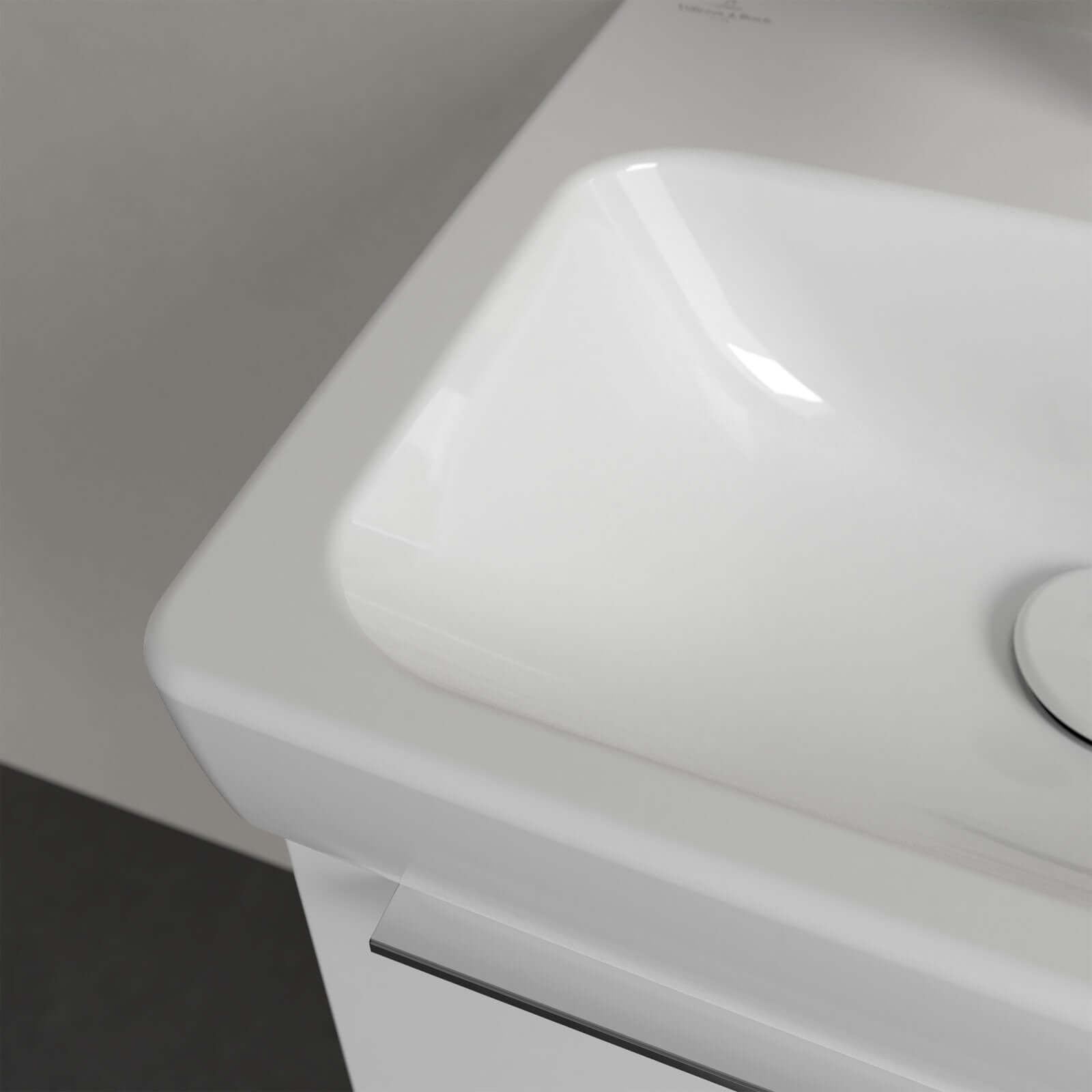 Villeroy & Boch Architectura 450x365 White Alpin 1TH Rectangular Wall Hung Wash Basin
