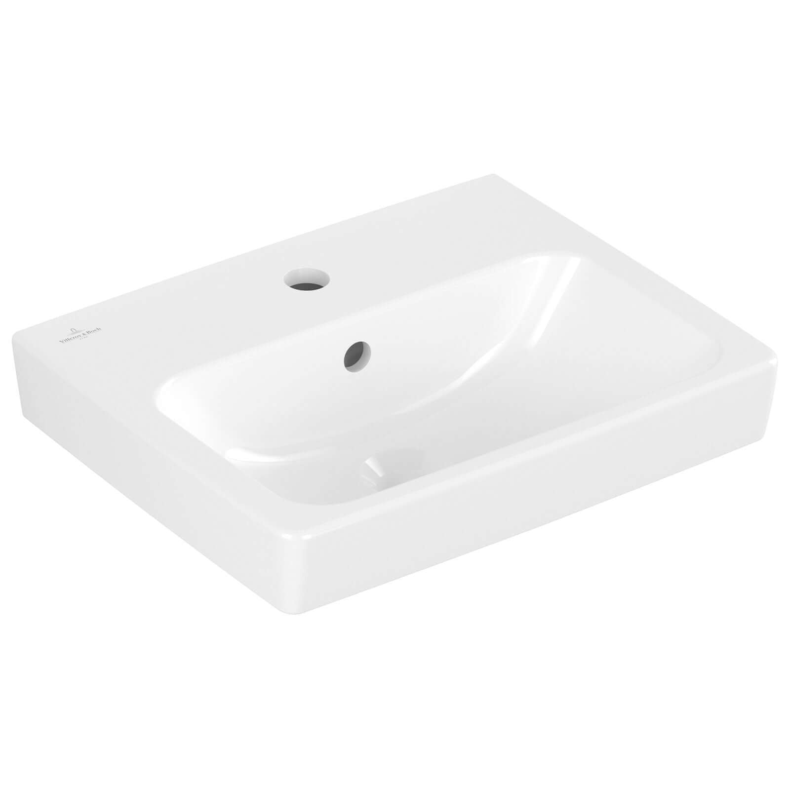 Villeroy & Boch Architectura 450x365 White Alpin 1TH Rectangular Wall Hung Wash Basin