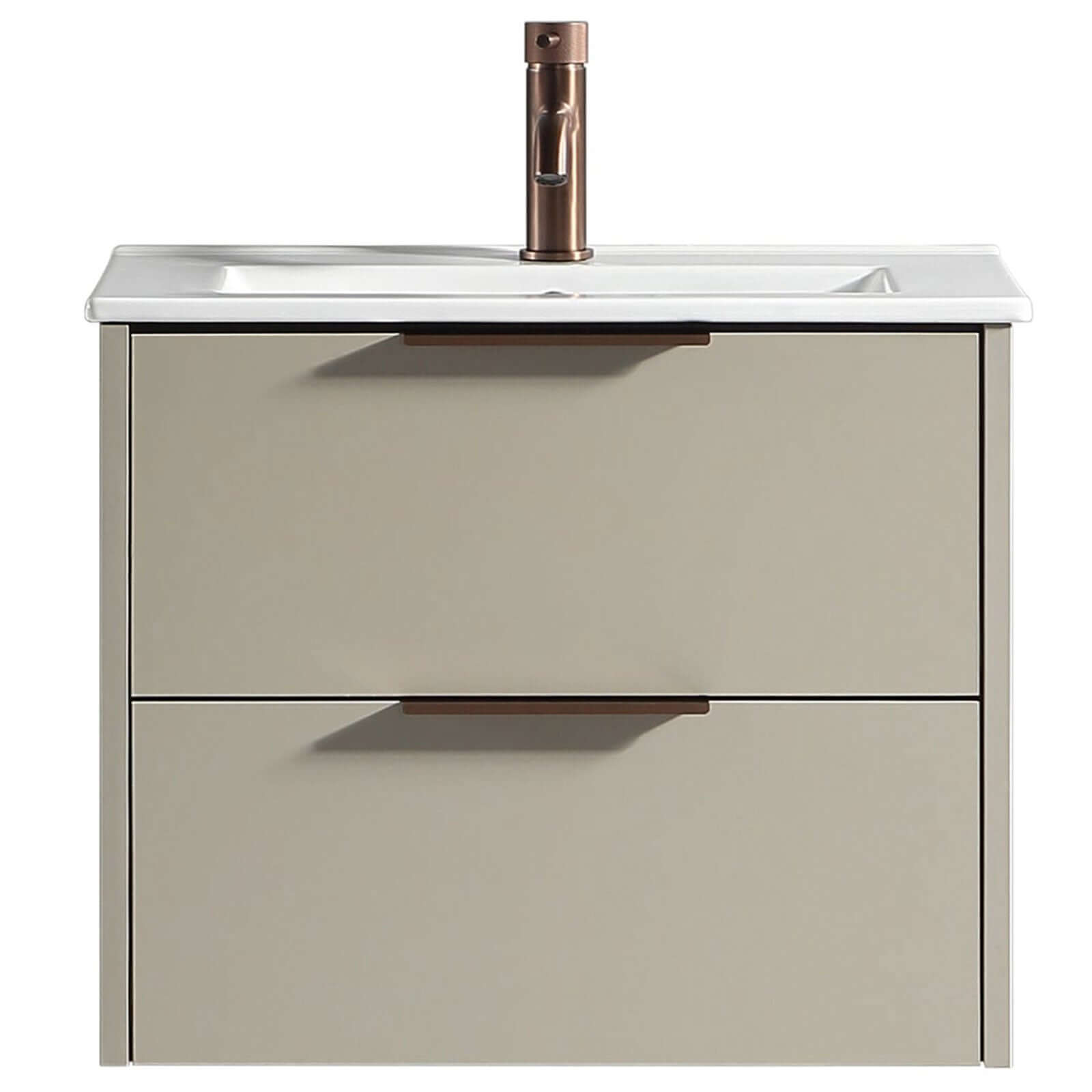 Astini Sora Sora 600mm Two Drawer Wall Hung Vanity Unit & Ceramic
