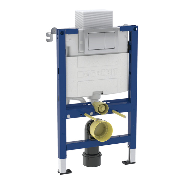 Geberit Alpha 82cm H Frame & Cistern, plus Alpha01 Square Flush Plate