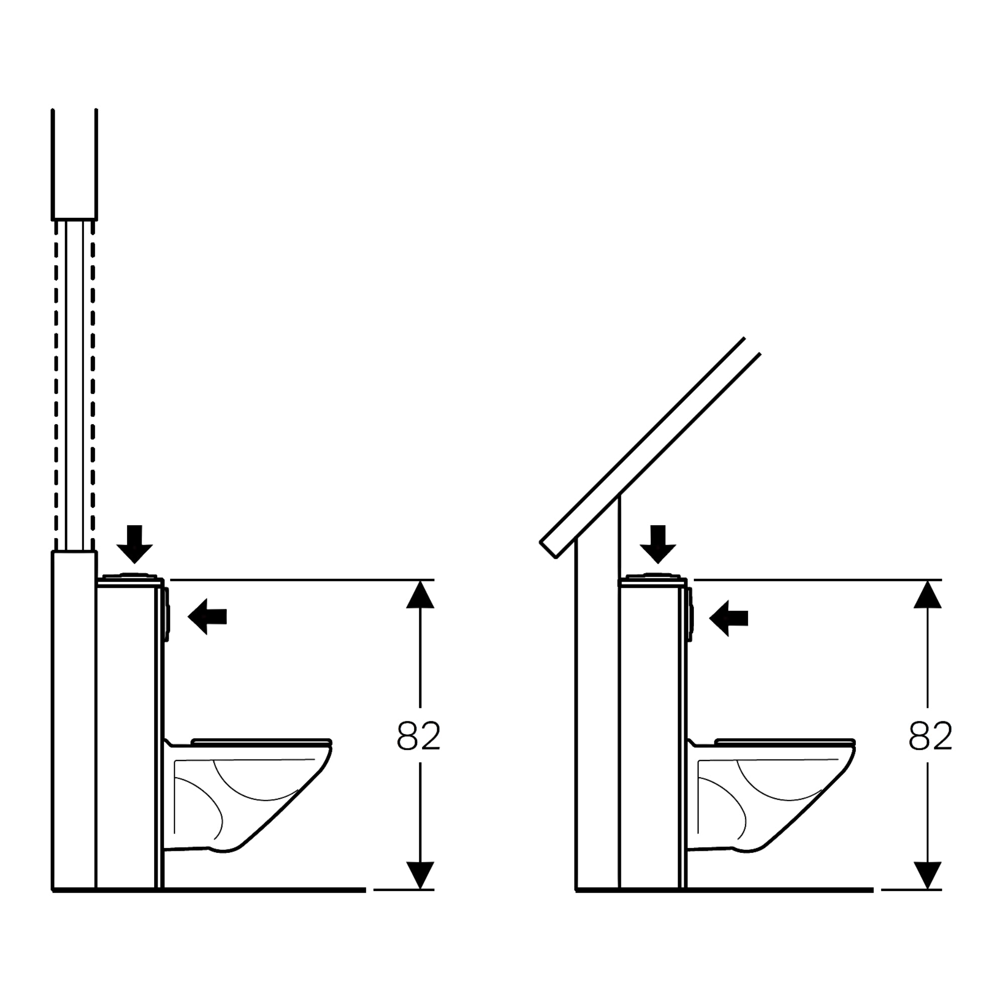 Geberit Alpha 82cm H Frame & Cistern, plus Alpha01 Square Flush Plate